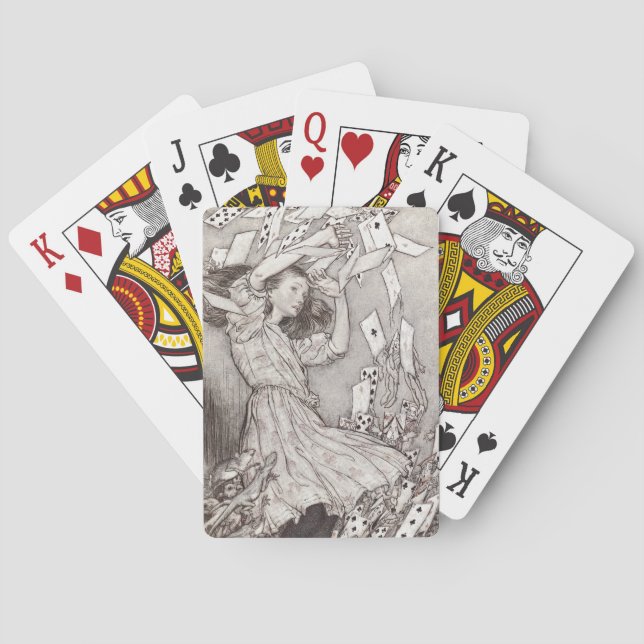 Baralho Retro Alice Falling Cards Victorian Design (Verso)