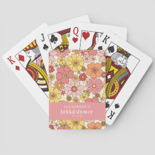 Baralho Retro Boho Rosa Amarelo Floral Chá de Noiva Person