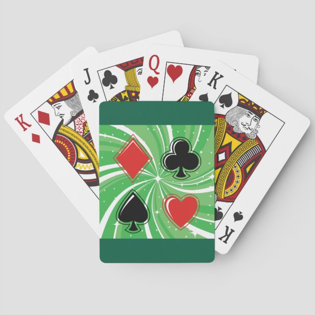 Baralho Retro Card Suits Vibrant Red and Black (Verso)