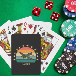 Baralho Retrô de Avião Militar de Guerra da Segunda Guerra