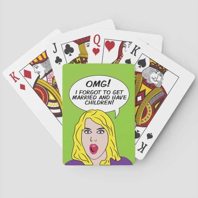 Baralho RETRO HISTÓRIA EM QUADRINHOS reproduzindo placas (Verso)