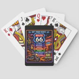 Baralho Retro Neon Get Your Kicks Route 66