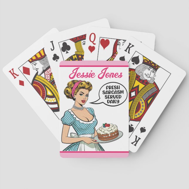 Baralho Retro Pinup_ Servido Diariamente (Verso)