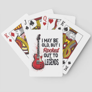Baralho Retro Rock Guitar Classic Music Nostalgia Design