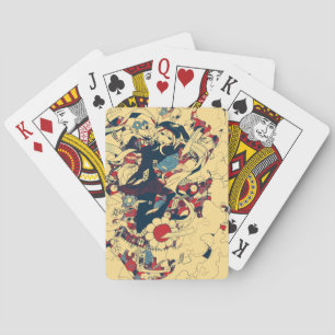 Baralho Retro Vintage - Rosas Japoneses - Arte Gráfica