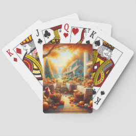 Baralho Reunião de Ação de Graças Quente e Cozy