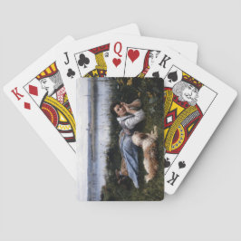 Baralho Reverioso (Garota deitada na grama com seu cachorr