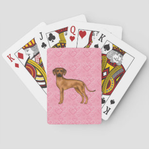 Baralho Ridgeback Dog Love Heart Pink