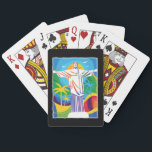 Baralho Rio de Janeiro Cristo Redentor Brasil Colorido<br><div class="desc">Colorida trabalho de arte do Rio de Janeiro Cristo Redentor Souvenir mostrando a famosa estátua jesus com uma design minimalista.</div>