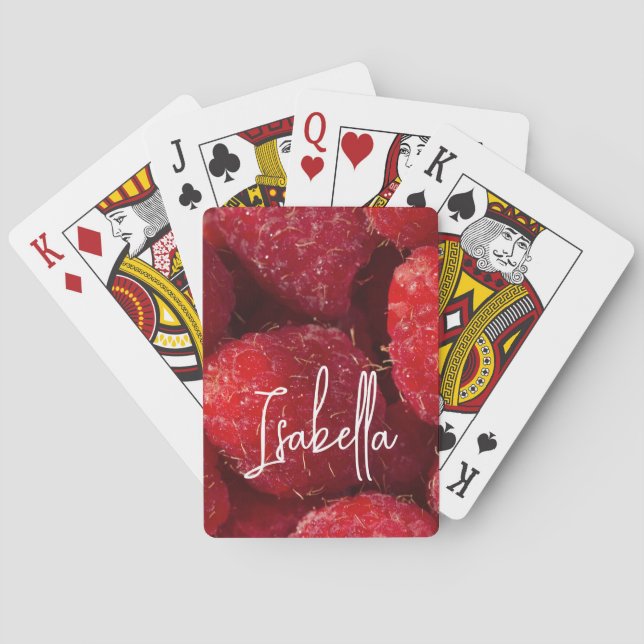 Baralho Ripe framboesas vermelhas (Verso)