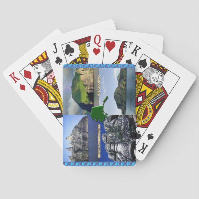 Baralho Rock Landscapes da Colagem do Alasca (Verso)