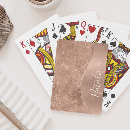 Baralho Rosa Metálico - Largura Dourada Personalizada