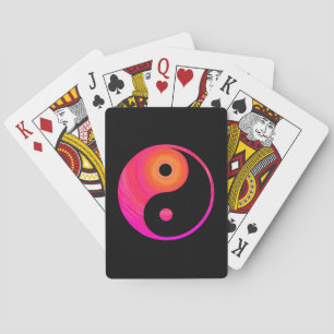 Baralho Rosa quente de Yin Yang, roxo, e ilustração