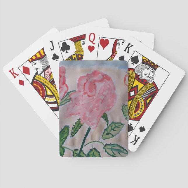 Baralho Rosas de Verão abstrato (Verso)