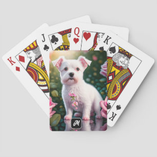 Baralho Rosas E Coleção De Cães Pequenos