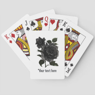 Baralho Rosas Pretas Personalizadas Góticas Vintage