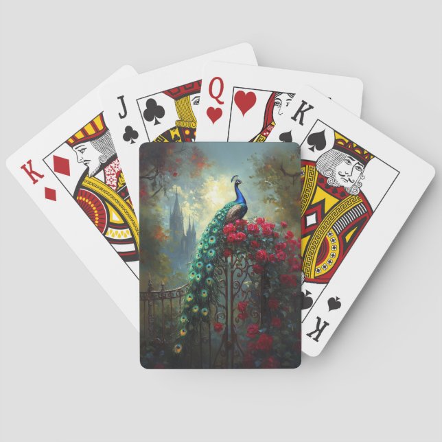 Baralho Rosas vermelhas Peacock Dramáticas (Verso)