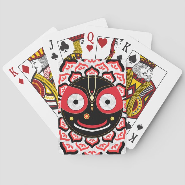 Baralho Rosto do Senhor Jagannath Chakra Divindade Hindu (Verso)