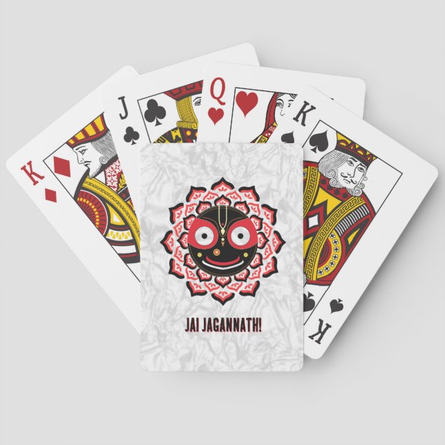 Baralho Rosto do Senhor Jagannath Chakra Divindade Hindu (Verso)