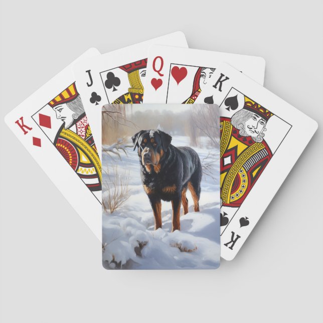 Baralho Rottweiler Deixe Neve Natal (Verso)