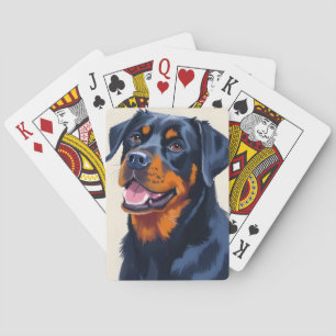 Baralho Rottweiler   Pintura de Cão Animal de Estimação