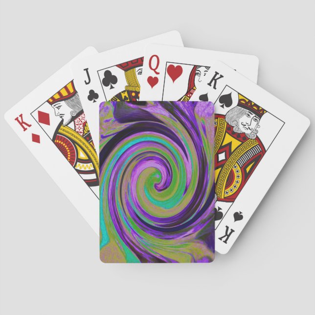 Baralho Roxo Retro legal e Rotação de Arte Líquida Chartre (Verso)