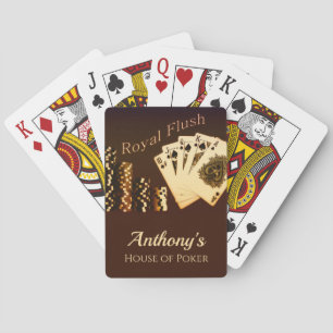 Baralho Royal Flush Poker Pareceu Personalizado