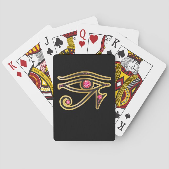 Baralho Ruby Eye Ra em Cartões Dourados (Verso)