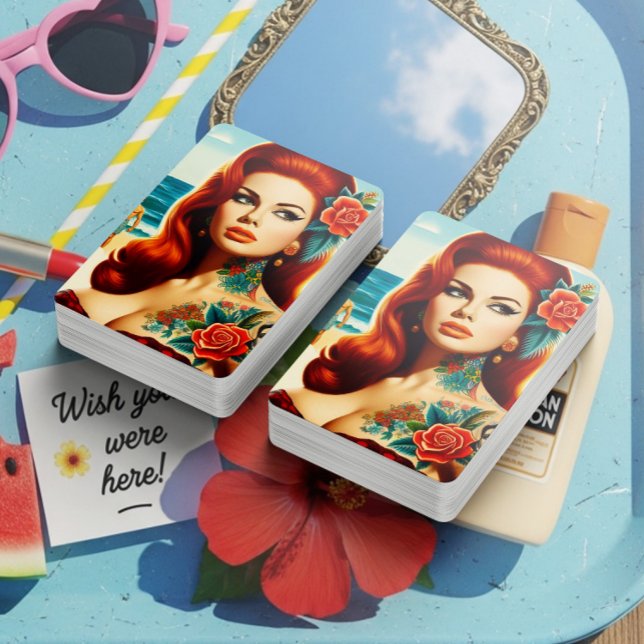 Baralho Ruiva Tatuada Pin-up (Criador carregado)
