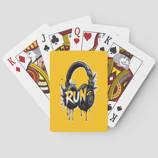 Baralho RUN Headphones Street Art Sticker (Verso)