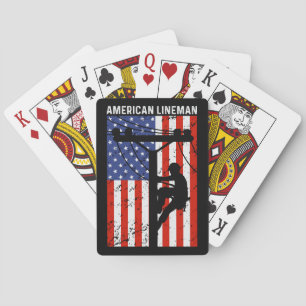Baralho Rustic Classic American Lineman USA Flag