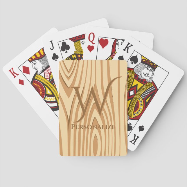 Baralho Rustic Faux Stainha Castanho Conservada Personaliz (Verso)