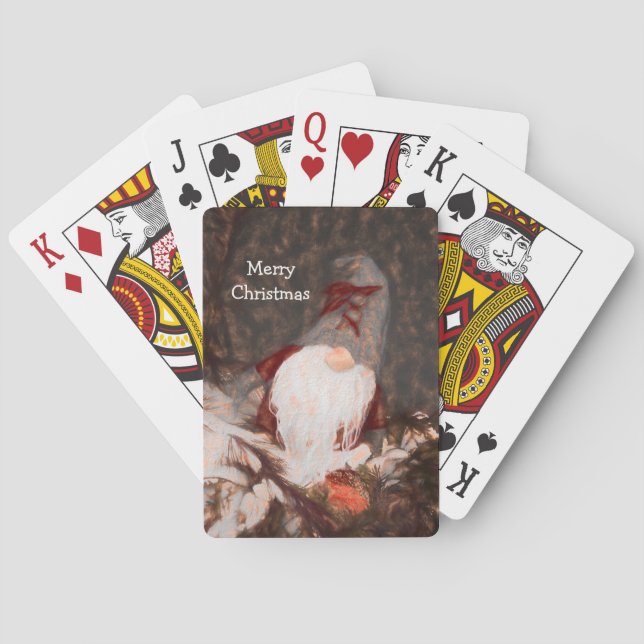 Baralho Rustic Vintage Gnomo Felry Natal Tree (Verso)