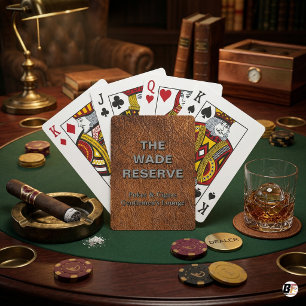 Baralho Sala de Poker Personalizada de Couro Sintético par