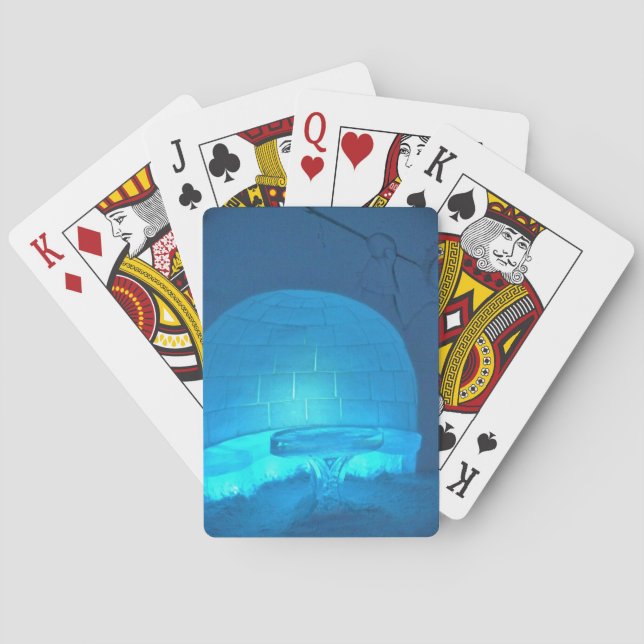 Baralho Sala Igloo no Hotel de Glace, Quebec, Canadá (Verso)