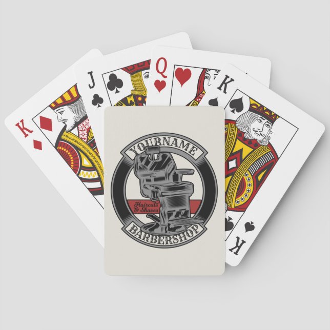 Baralho Salão de Cadeira Barber do Barber do Retro Persona (Verso)