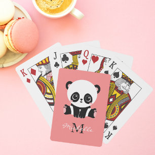 Baralho Salmões personalizados panda de assento bonitos d