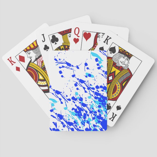 Baralho Salpicos de Tinta Azul (Verso)