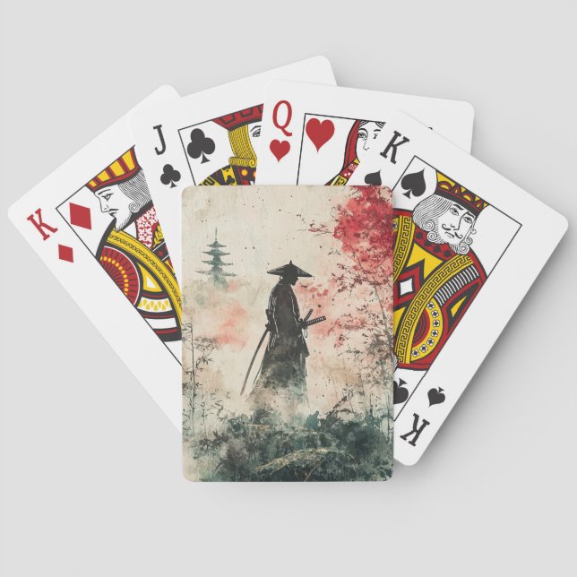 Baralho Samurai Silencioso Floresta Carmesim (1) (Verso)