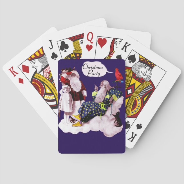 Baralho SANTA CLAUS, PEQUENA Festa de Natal ANGEL & MERLIN (Verso)