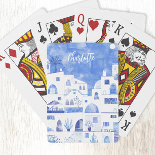Baralho Santorini - Personalização da Aquarela Grega