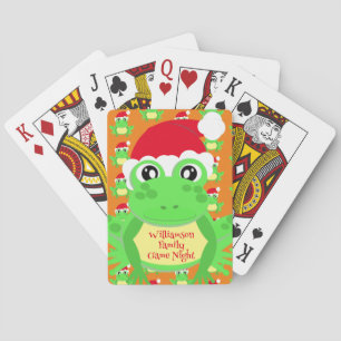 Baralho Sapo de Natal Santa Hat Orange Novelty
