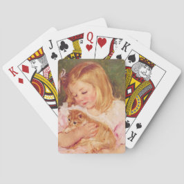 Baralho Sara Holding um Gato (por Mary Cassatt)