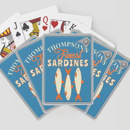 Baralho Sardines Tinned Fish Custom Poker Deck of Cards 