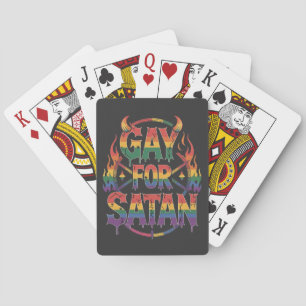Baralho Satã de granizo Arco-Íris Baphomet Diabo Goat LGBT