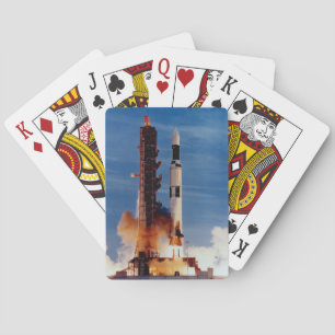 Baralho Saturn V que lançam a estação espacial de Skyla