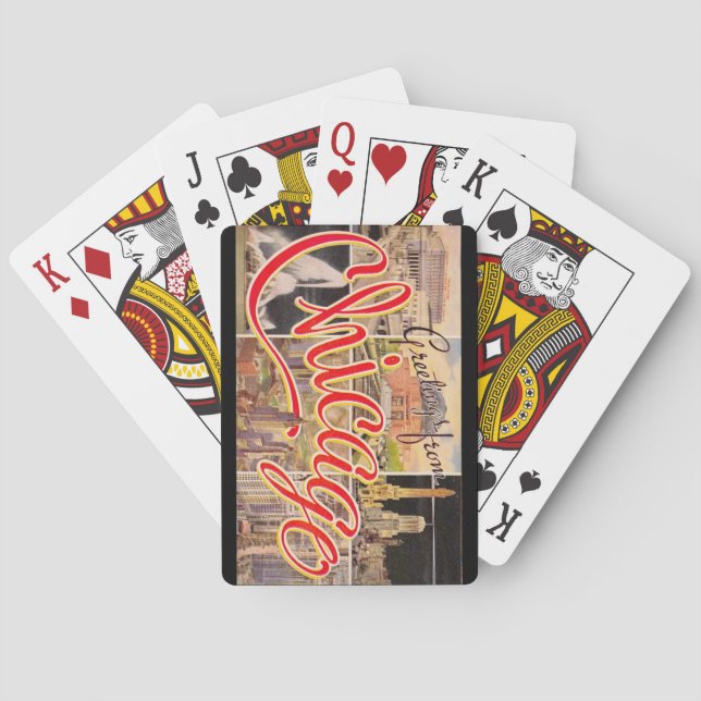 Baralho Saudações de Chicago Vintage Playing Cards (Verso)