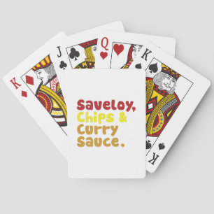 Baralho Saveloy, Chips e Molho Curry.