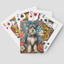 Baralho Schnauzer Alegre Inspirado em Florais de William M