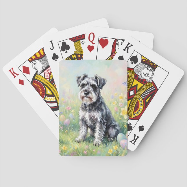 Baralho Schnauzer Caprichoso com Ovos de Páscoa (Verso)